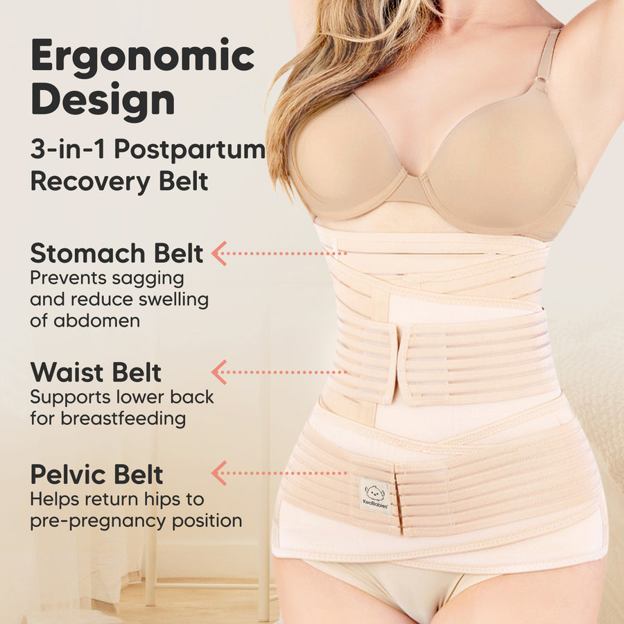 KeaBabies 3 In 1 Revive Postpartum Belt Midnight Black Medium KeaBabies Yallatoys