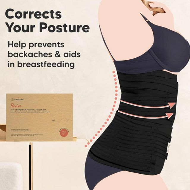 KeaBabies 3 In 1 Revive Postpartum Belt Midnight Black XL KeaBabies Yallatoys