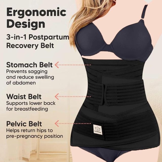 KeaBabies 3 In 1 Revive Postpartum Belt Midnight Black XL KeaBabies Yallatoys