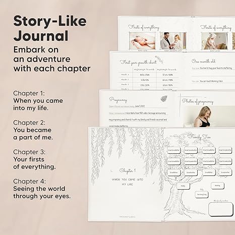 KeaBabies Sketch Baby Memory Book Alpine White KeaBabies Yallatoys