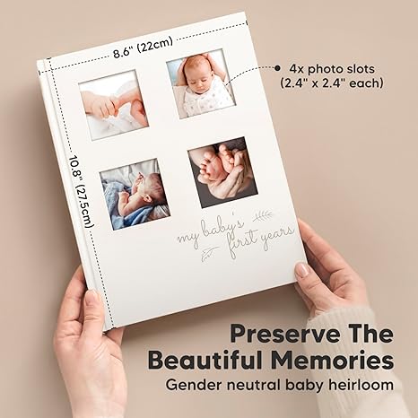 KeaBabies Sketch Baby Memory Book Alpine White KeaBabies Yallatoys
