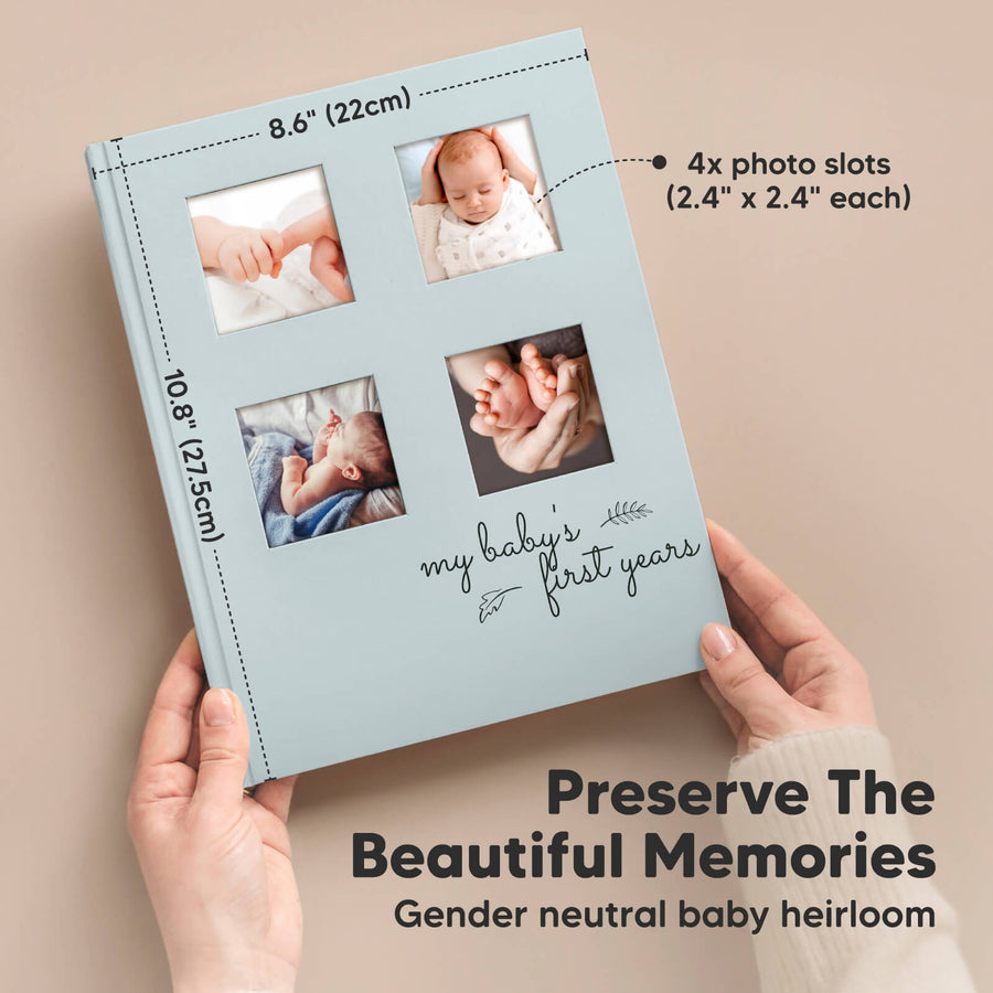 KeaBabies Sketch Baby Memory Book Sky Blue KeaBabies Yallatoys