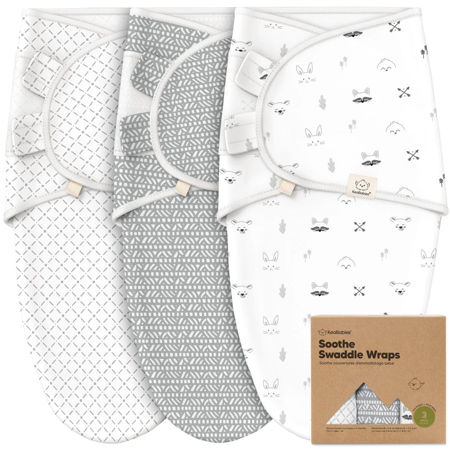 KeaBabies 3 Pack Soothe Swaddle Wrap Nordic KeaBabies Yallatoys