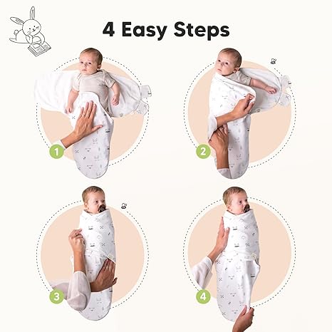 KeaBabies 3 Pack Soothe Swaddle Wrap Nordic Large KeaBabies Yallatoys