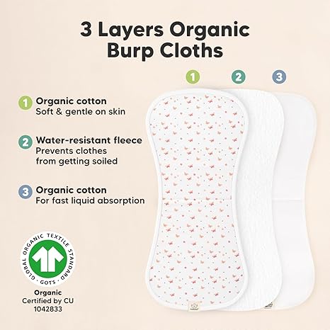 Keababies Urban Burp Cloths Butterflies 5pcs KeaBabies Yallatoys