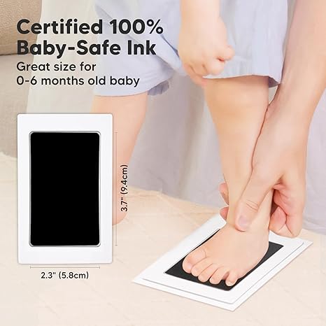 Keababies Duo Clean Touch Inkless Hand & Footprint Frame Kit Alpine White KeaBabies Yallatoys