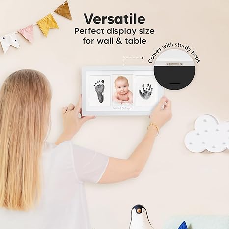 Keababies Duo Clean Touch Inkless Hand & Footprint Frame Kit Alpine White KeaBabies Yallatoys