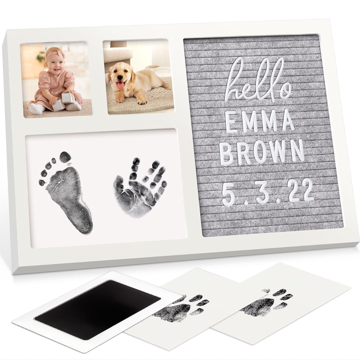Keababies Heartfelt Inkless Frame With Letterboard Alpine White KeaBabies Yallatoys