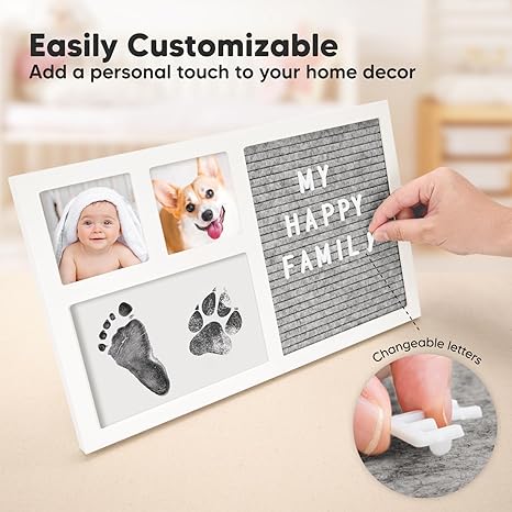 Keababies Heartfelt Inkless Frame With Letterboard Alpine White KeaBabies Yallatoys