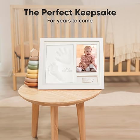 Keababies Ever Keepsake Frame Baby Hand And Footprint Kit Alpine White KeaBabies Yallatoys