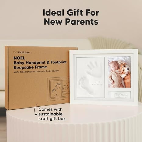 Keababies Ever Keepsake Frame Baby Hand And Footprint Kit Alpine White KeaBabies Yallatoys