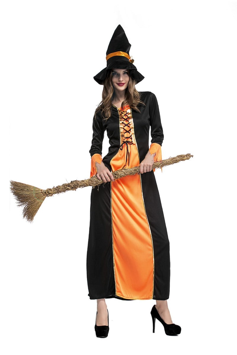 Buy Orange Witch Adult Costume Free Size | Yallatoys.com