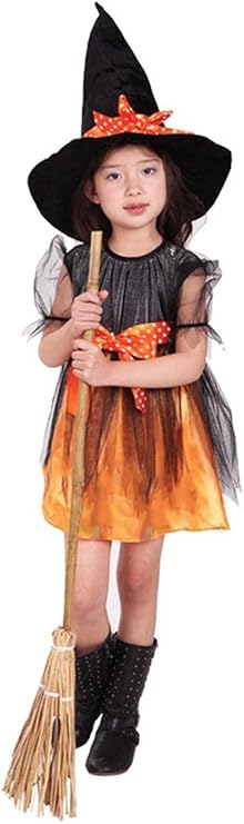 Lovely Witch Girl Costume Orange Kidsland Yallatoys