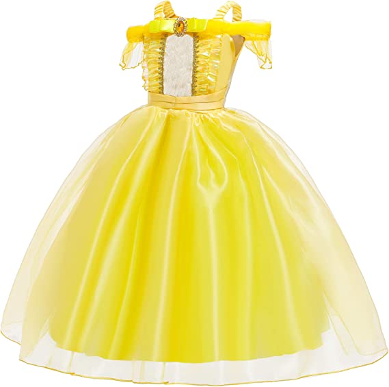 Princess Belle Girls Costumes Off Shoulder Style