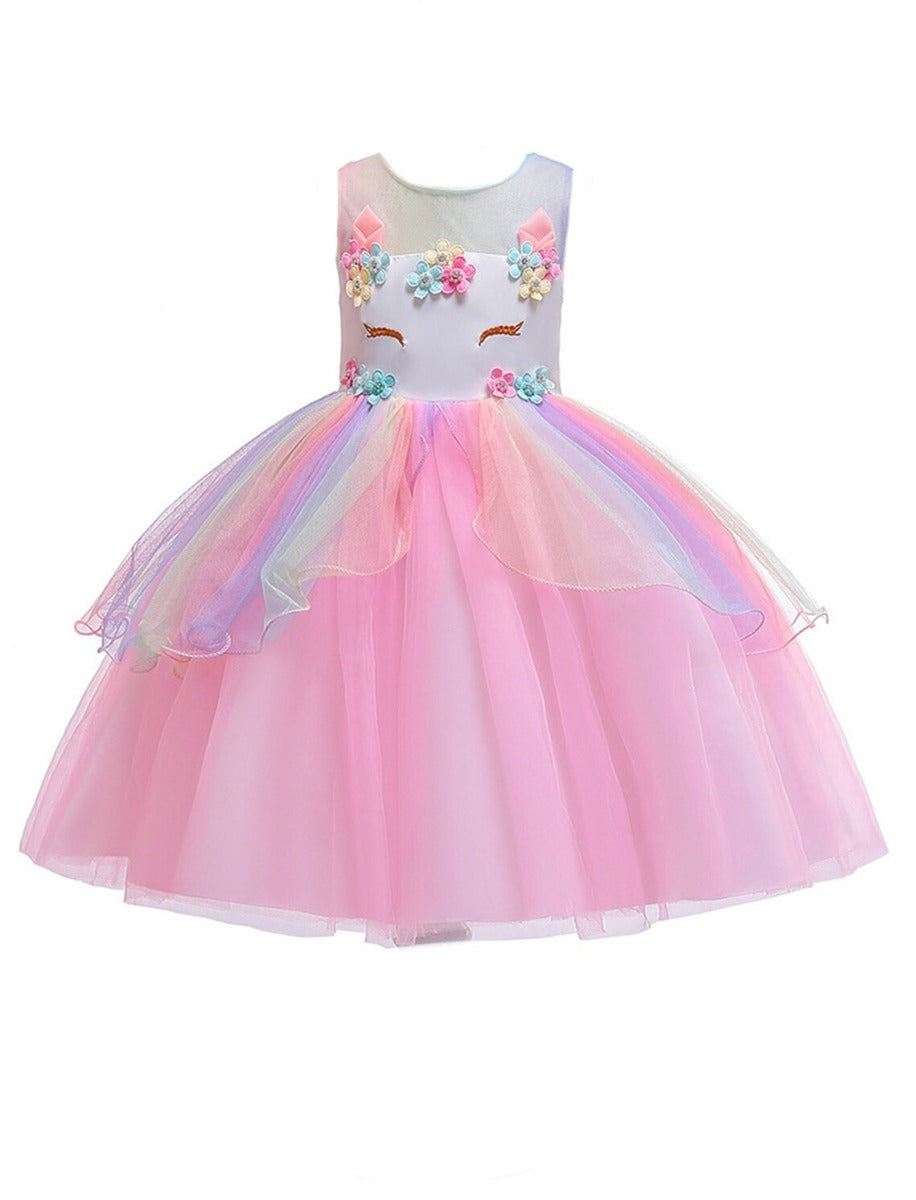 Hopscotch Baby Girls Polycotton Sleeveless Floral Print Party Dress   Yallatoys