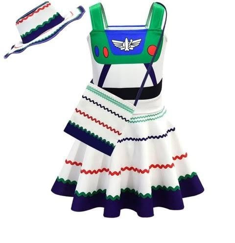 Girls Bazz Lightyear Sleeveless Costume Kids Costumes Yallatoys