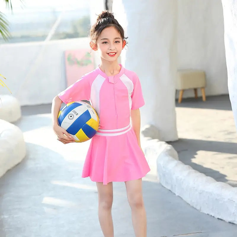 Sweet Little Girl SKirt Swimsuit Kids Costumes Yallatoys
