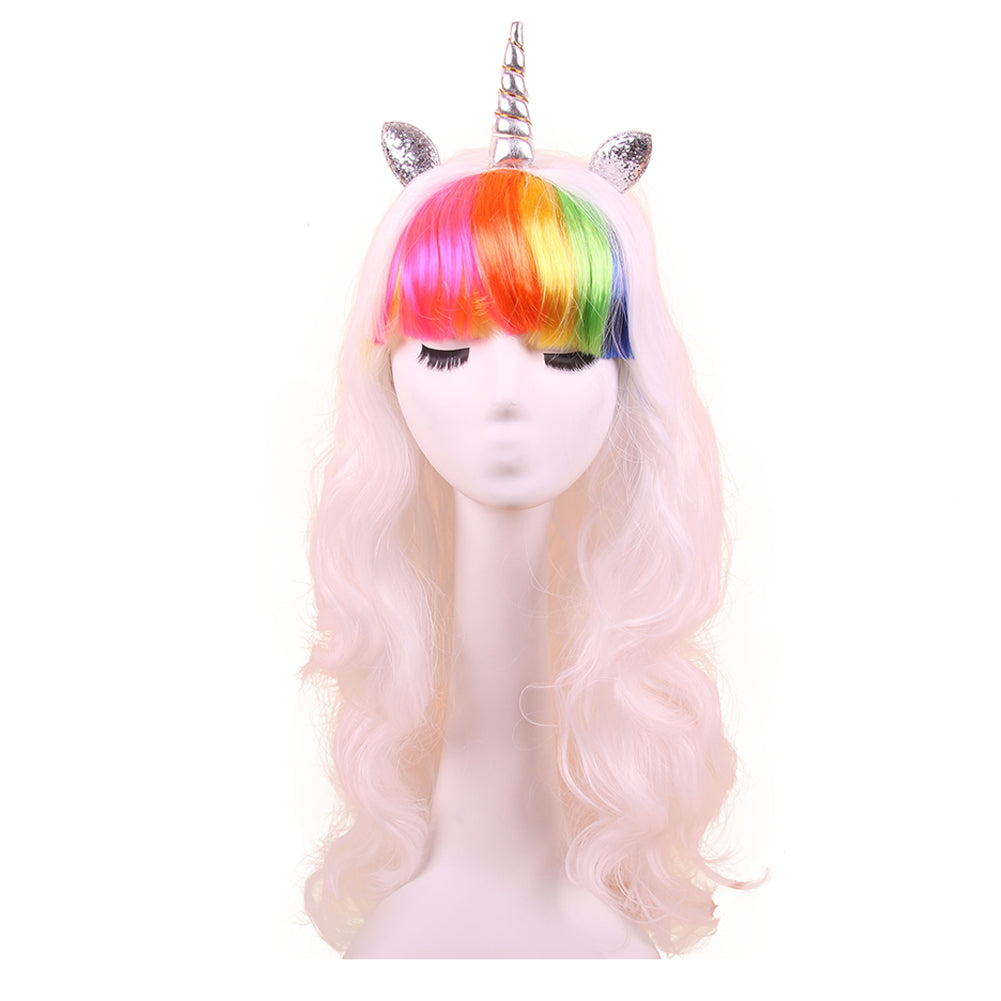 Buy White Unicorn Wig with Glitter Horn and Ears | Yallatoys.com