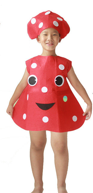 Buy Red Mashroom Vegetable Kids Costume Free Size | Yallatoys.com