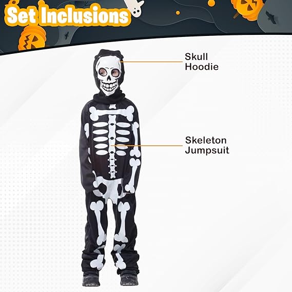 Buy Skeleton Boy Costume | Yallatoys.com