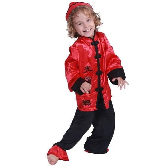 Buy Red Tang Suit Chinese Boys Costume | Yallatoys.com