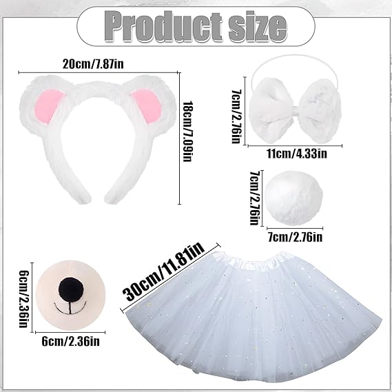 Buy Bear Costume White | Yallatoys.com