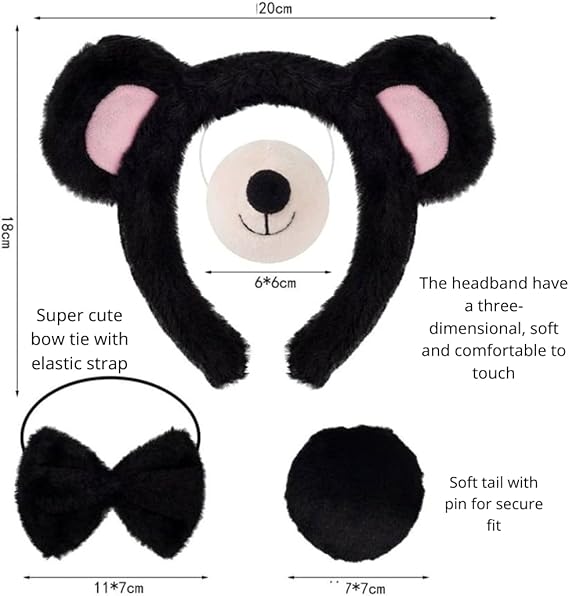 Buy Bear Costume Black And Pink | Yallatoys.com