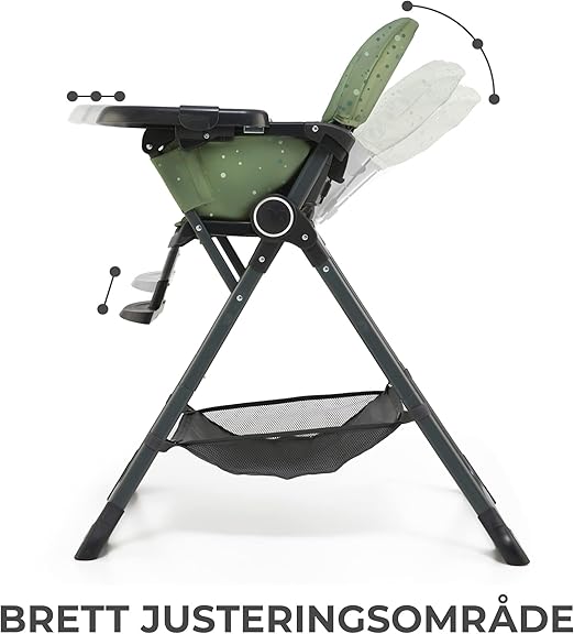 Kinderkraft Foldee High Chair Green Kinderkraft Yallatoys