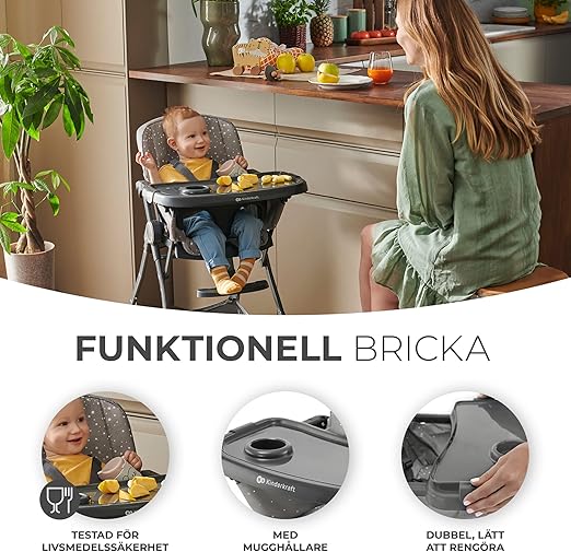 Kinderkraft Foldee High Chair Green Kinderkraft Yallatoys