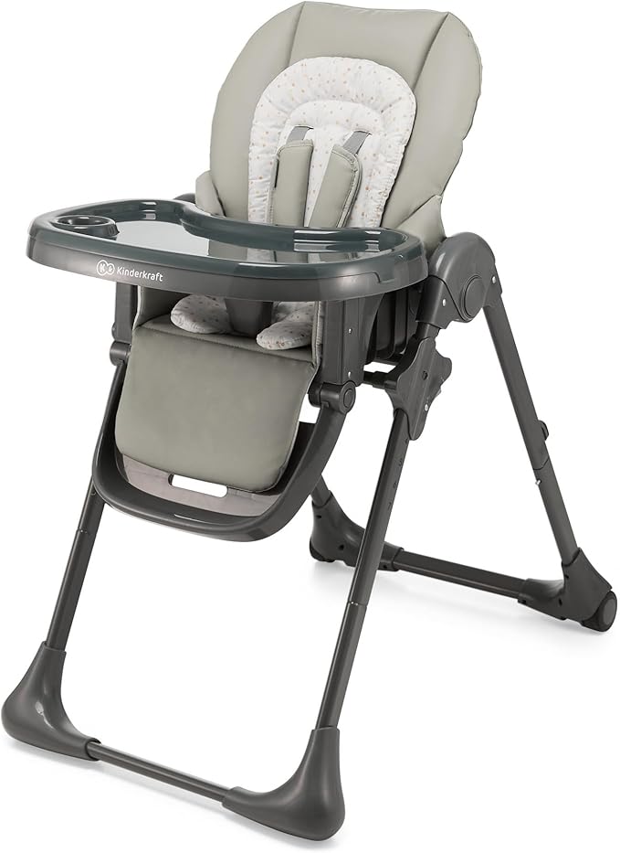 Kinderkraft 2 in 1 Tummie High Chair Grey Kinderkraft Yallatoys