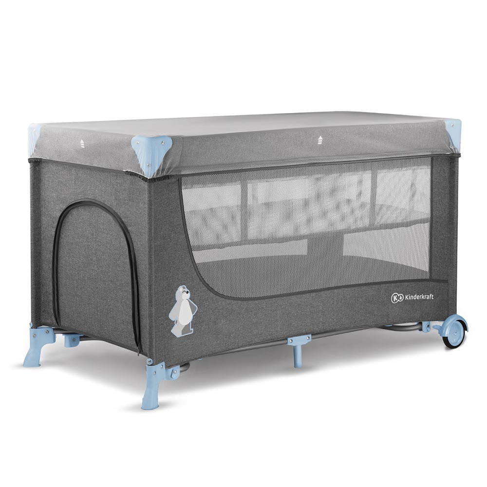 Kinderkraft Joy Folding Bed With Accessories Blue Kinderkraft Yallatoys