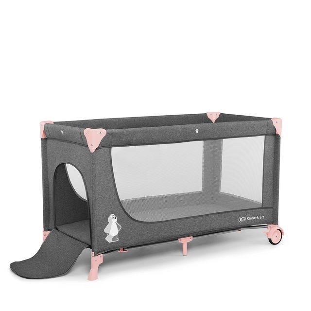 Kinderkraft Joy Folding Bed With Accessories Pink Kinderkraft Yallatoys