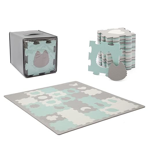 Kinderkraft Puzzle Luno Shapes Mat 30pcs Mint Kinderkraft Yallatoys