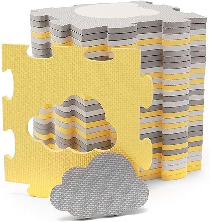 Kinderkraft  Mata Puzzle Luno Shapes Mat 30pcs  Yellow Kinderkraft Yallatoys