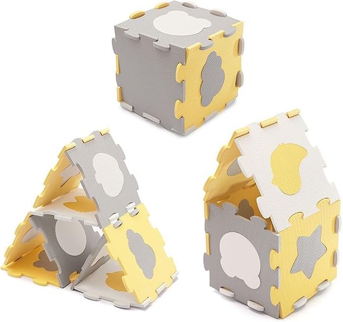 Kinderkraft  Mata Puzzle Luno Shapes Mat 30pcs  Yellow Kinderkraft Yallatoys