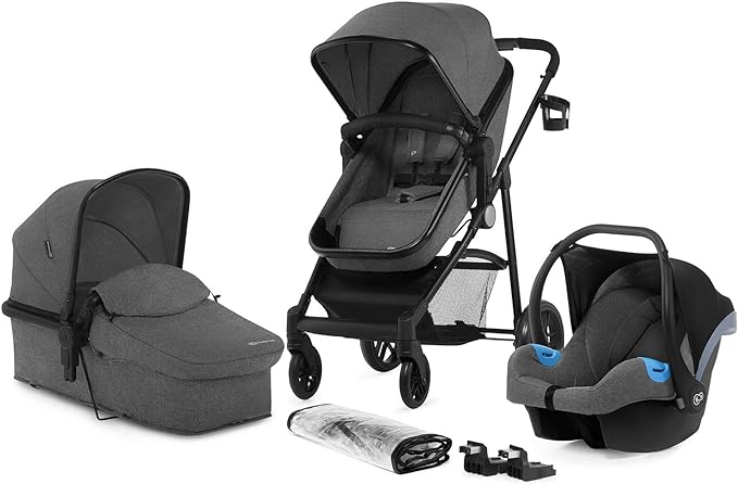 Kinderkraft Juli 3 in 1 Travel Stroller Grey Kinderkraft Yallatoys