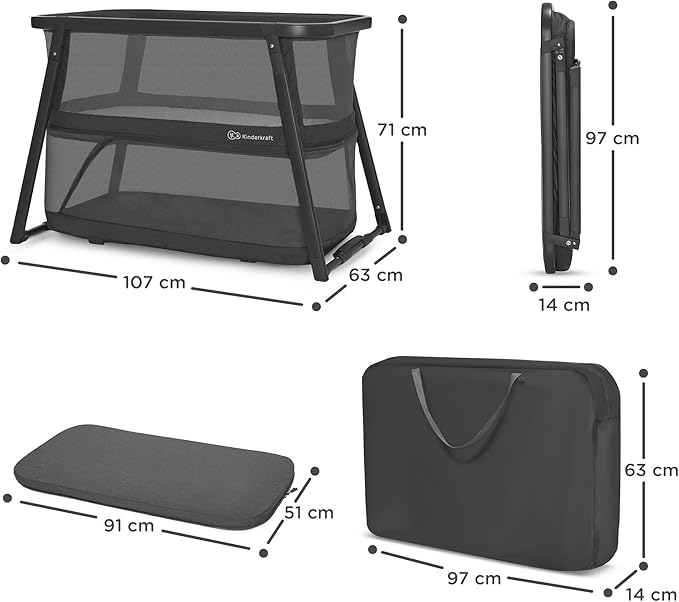 Kinderkraft Sofi Plus 4 in 1 Cot Grey Kinderkraft Yallatoys