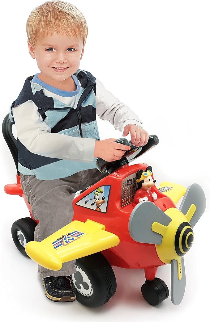 Buy Kiddieland Disney Mickey Mouse Plane Light & Sound Activity Ride On | Yallatoys.com
