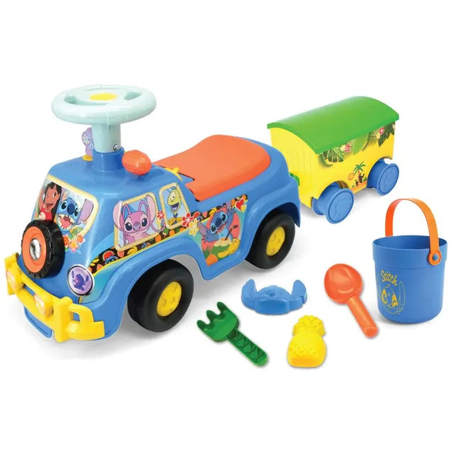 Buy Kiddieland Lights N' Sounds Stitchs Camper with Trailer Blue | Yallatoys.com