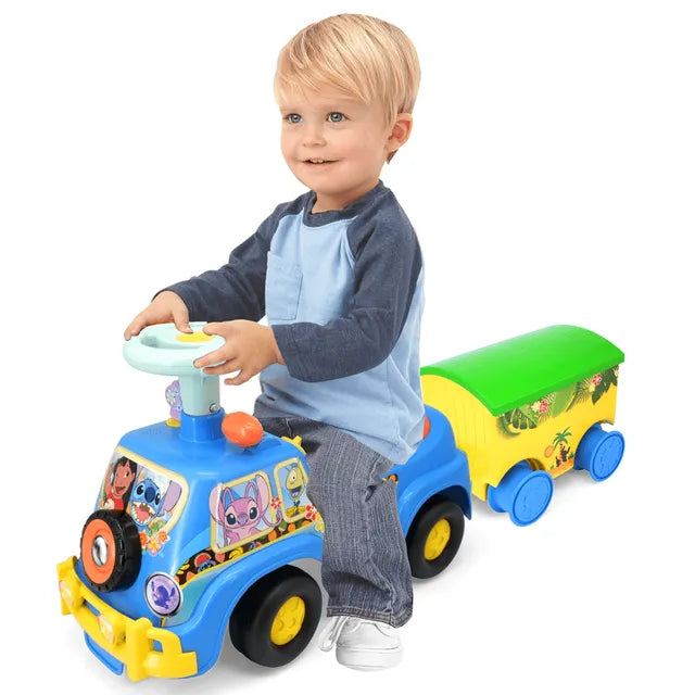Buy Kiddieland Lights N' Sounds Stitchs Camper with Trailer Blue | Yallatoys.com