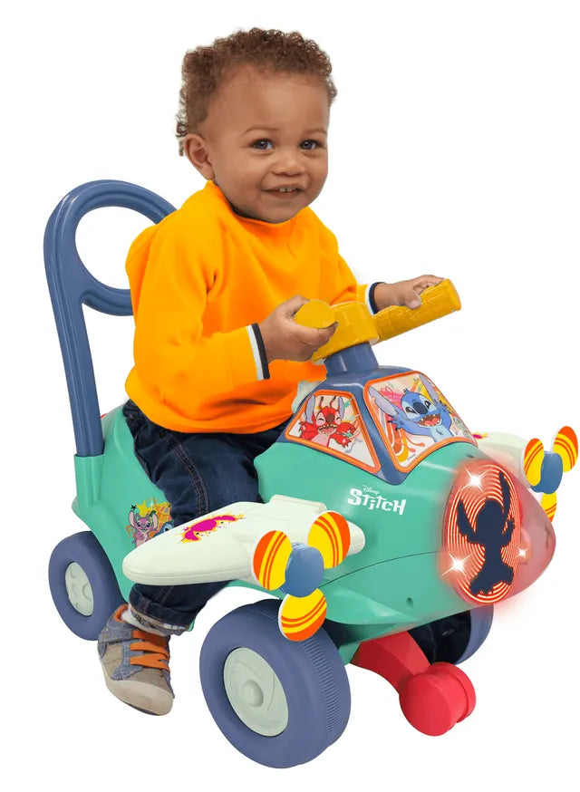 Buy Kiddieland Lights and Sounds Stitch Animated Plane Green | Yallatoys.com