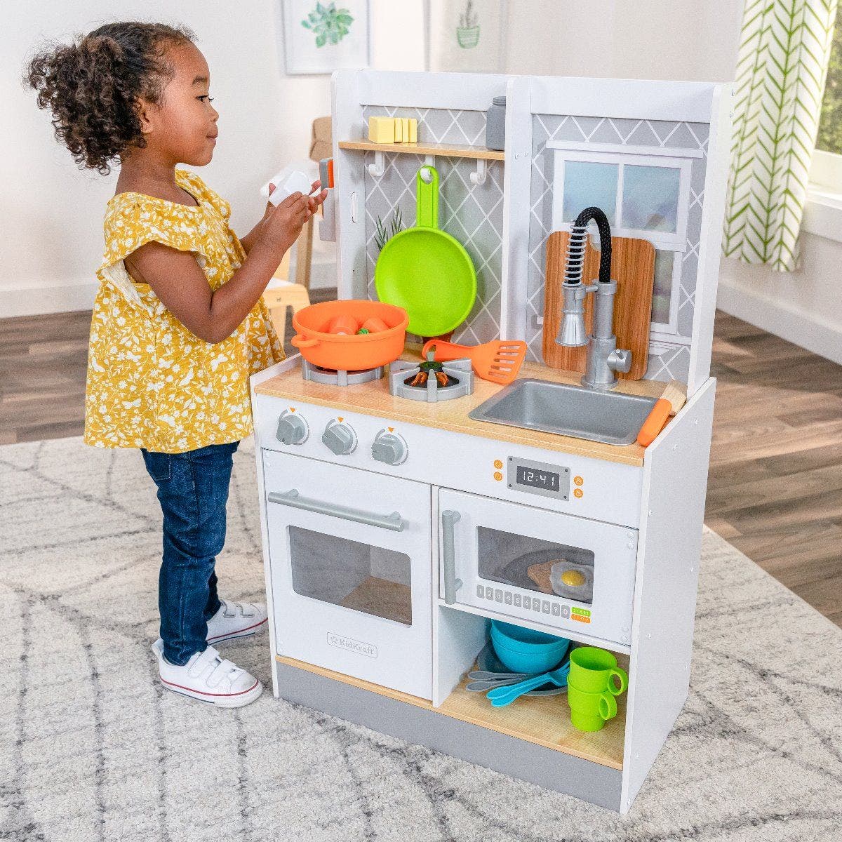 Buy Kidkraft Lets Cook Wooden Play Kitchen and 21 Accessories | Yallatoys.com