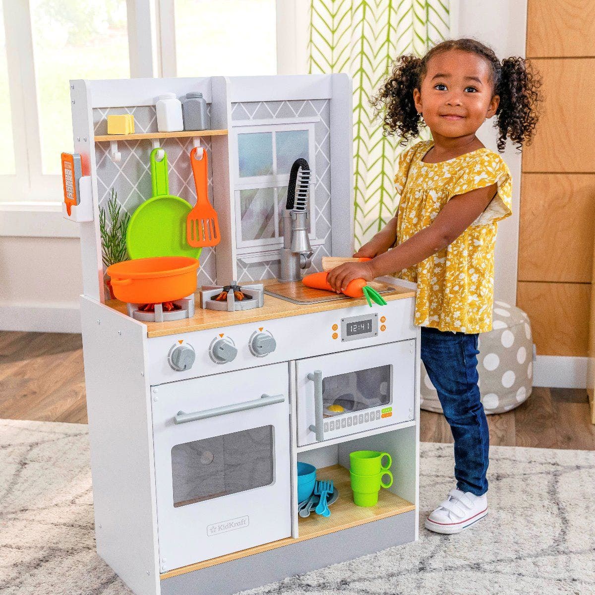 Buy Kidkraft Lets Cook Wooden Play Kitchen and 21 Accessories | Yallatoys.com