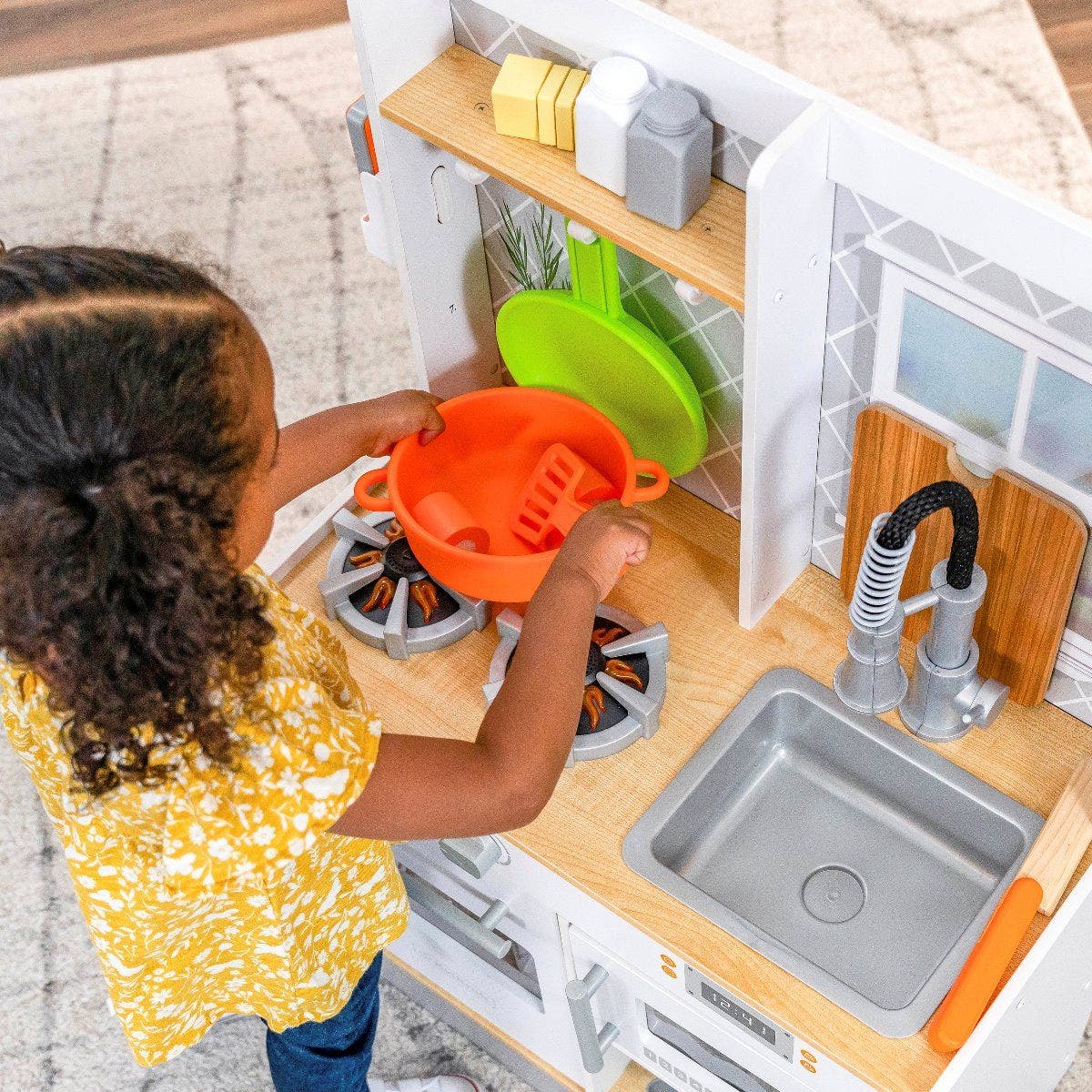 Buy Kidkraft Lets Cook Wooden Play Kitchen and 21 Accessories | Yallatoys.com