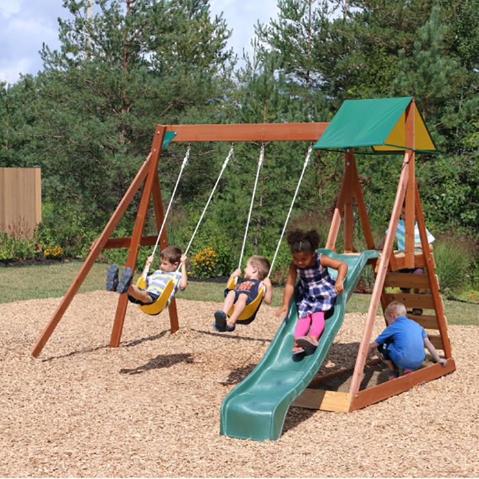 Buy Kidkraft Sunview II Wooden Swing Playground Playset | Yallatoys.com
