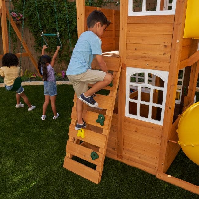 Buy Kidkraft Castlewood Wooden Swing Playground Playset | Yallatoys.com