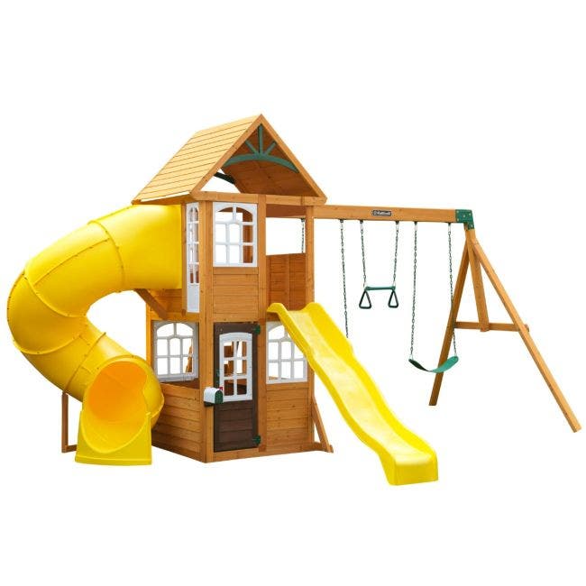 Buy Kidkraft Castlewood Wooden Swing Playground Playset | Yallatoys.com