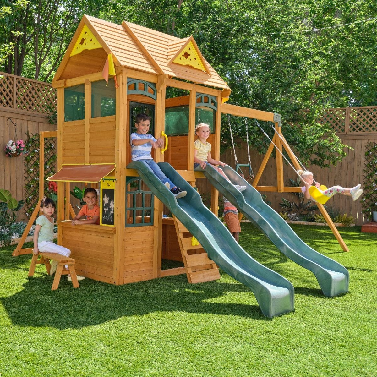 Buy Kidkraft Overland Heights Swing Playground Set | Yallatoys.com