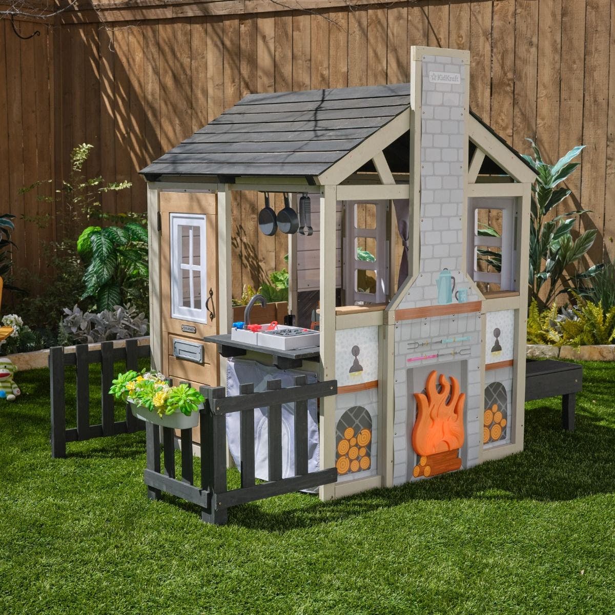 Buy Kidkraft Cozy Hearth Cabin Playhouse | Yallatoys.com