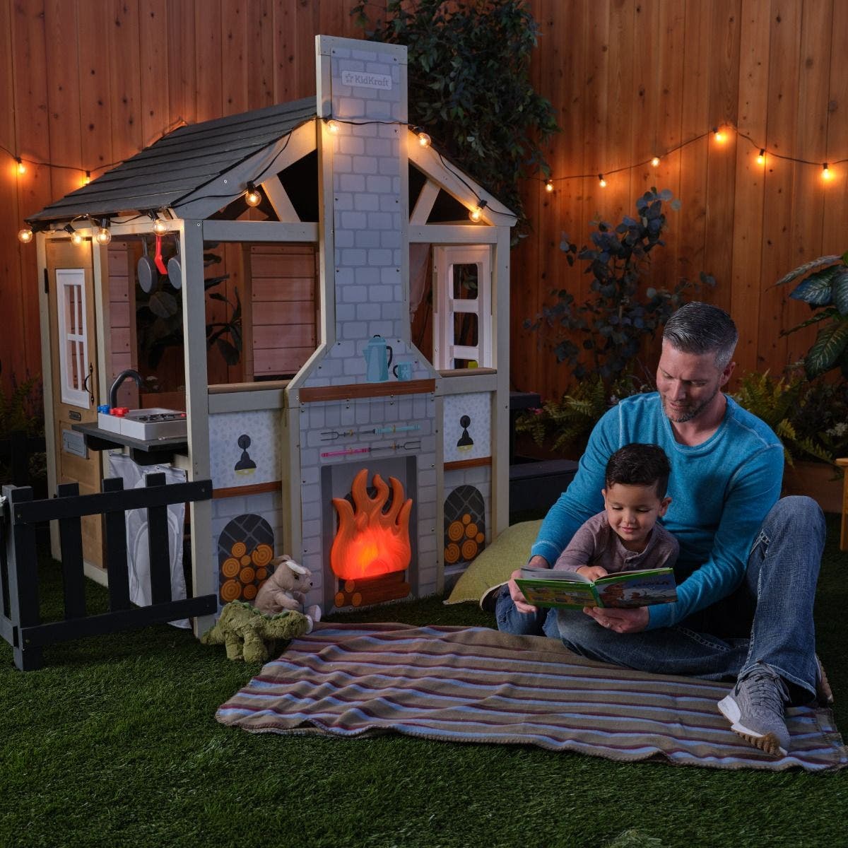 Buy Kidkraft Cozy Hearth Cabin Playhouse | Yallatoys.com